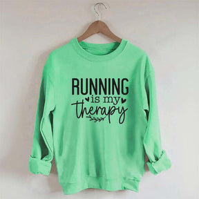 Running Is My Therapy Sports Sweatshirt