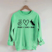 Peace Love Run Runner Sweatshirt