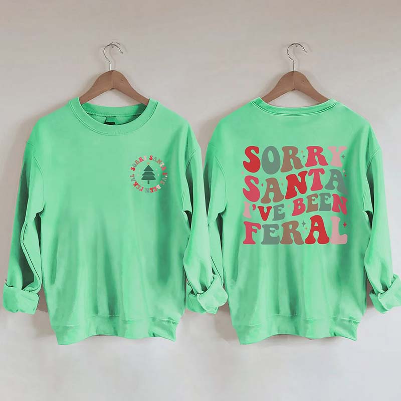 Sorry Santa I've Been Feral Sweatshirt