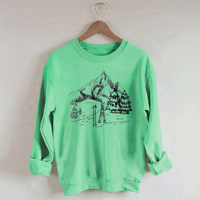 Aesthetic Ski Mountain Sweatshirt