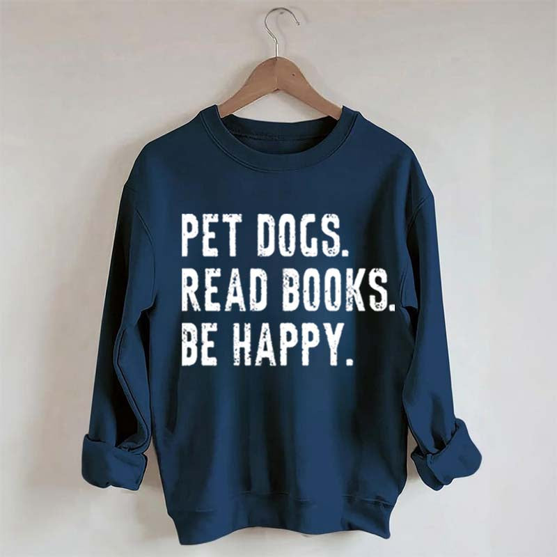 Bookish Reading Books and Dogs Sweatshirt