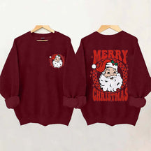 Retro Merry Christmas Santa Sweatshirt