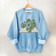 Monstera  Plant Book Comfort Colors Sweatshirt