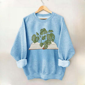 Monstera  Plant Book Comfort Colors Sweatshirt