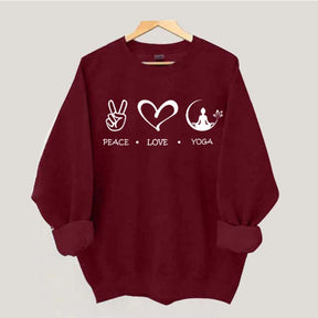 Love Peace Yoga Meditation Sweatshirt