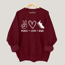 Peace Love Run Runner Sweatshirt