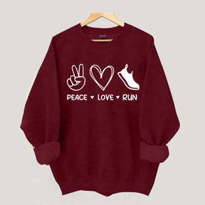 Peace Love Run Runner Sweatshirt