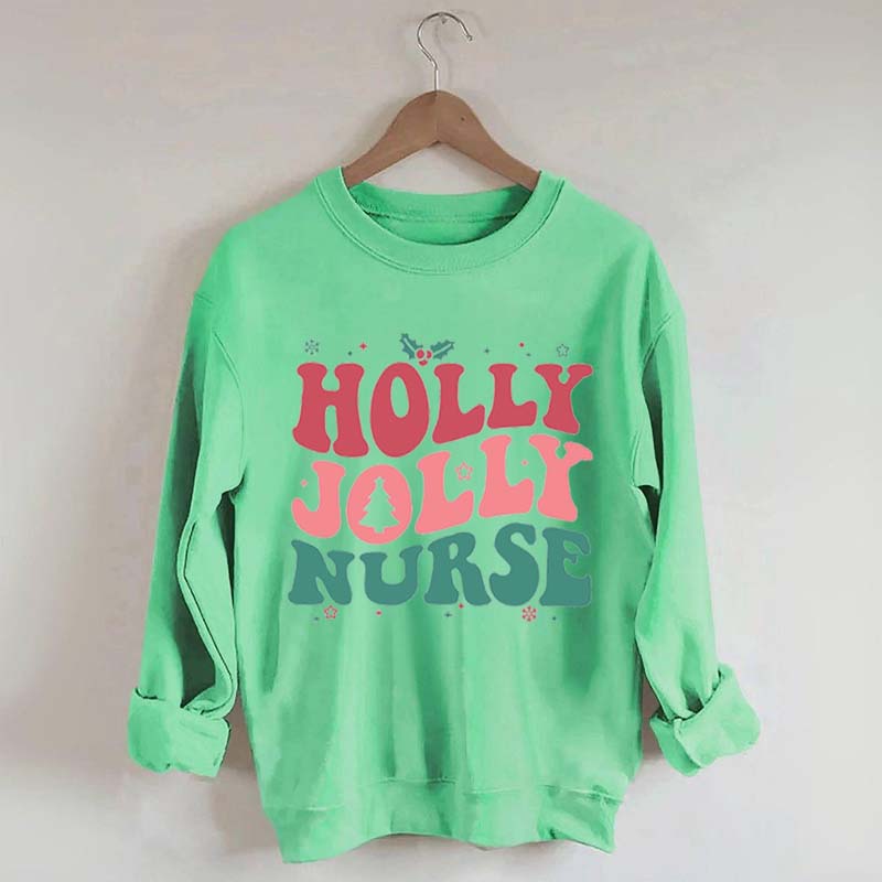 Holly Jolly Nurse Christmas Sweatshirt