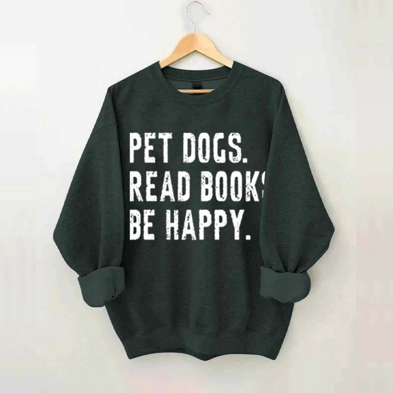 Bookish Reading Books and Dogs Sweatshirt