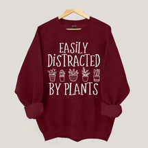 Easily Distracted By Plants Gardening Sweatshirt