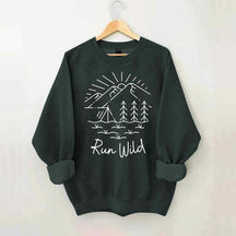 Run Wild Simple Mountain Sweatshirt