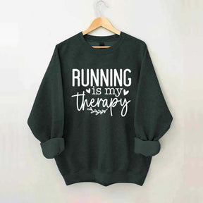 Running Is My Therapy Sports Sweatshirt