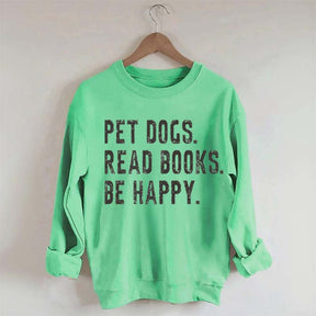 Bookish Reading Books and Dogs Sweatshirt