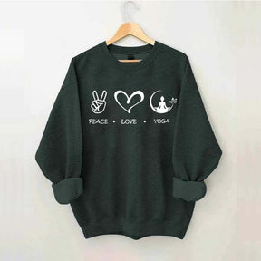 Love Peace Yoga Meditation Sweatshirt