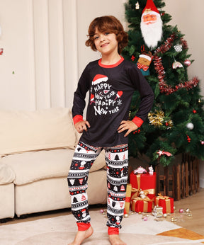 Christmas Parent-Child Alphabet Cartoon Printed Pajamas