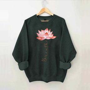 Lotus Flower Breathe Yoga Sweatshirt