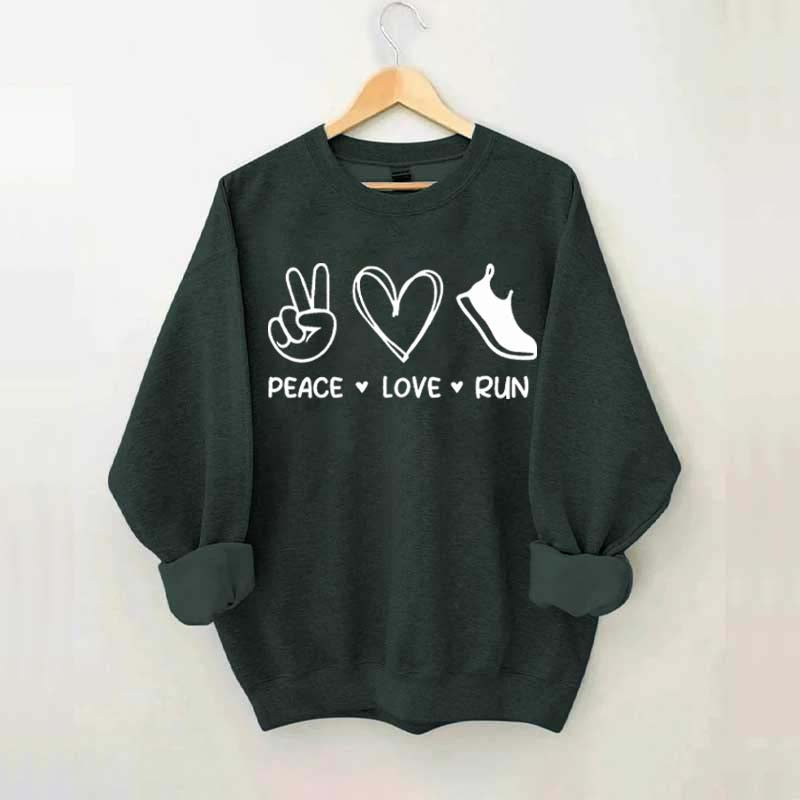 Peace Love Run Runner Sweatshirt