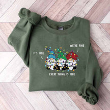 It's Fine We're Fine Everything Is Fine Ugly Christmas Sweatshirt