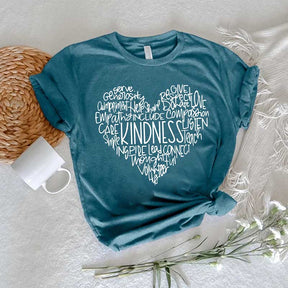 Kindness Heart Positive Inspirational T-Shirt