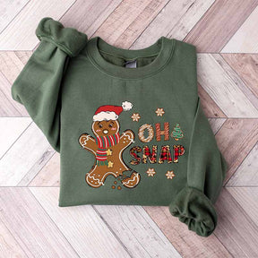 Gingerbread  Oh Snap Christmas Sweatshirt