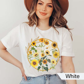 Aestheti Sunflower Floral Graphic Gift T-Shirt