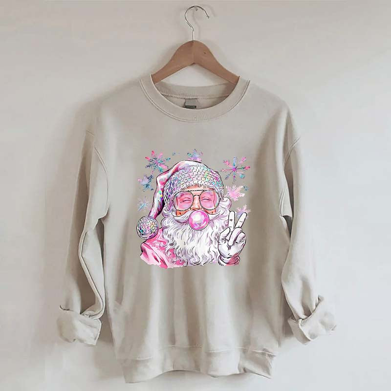 Santa Christmas Blowing Bubble Sweatshirt