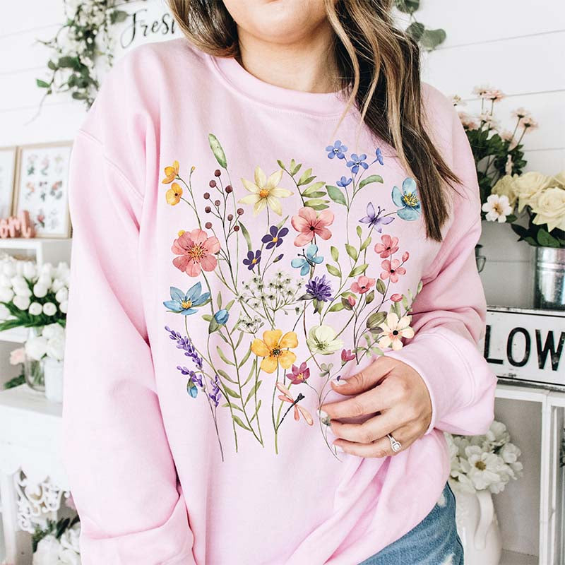 Pressed Flower Botanical Lover Sweatshirt