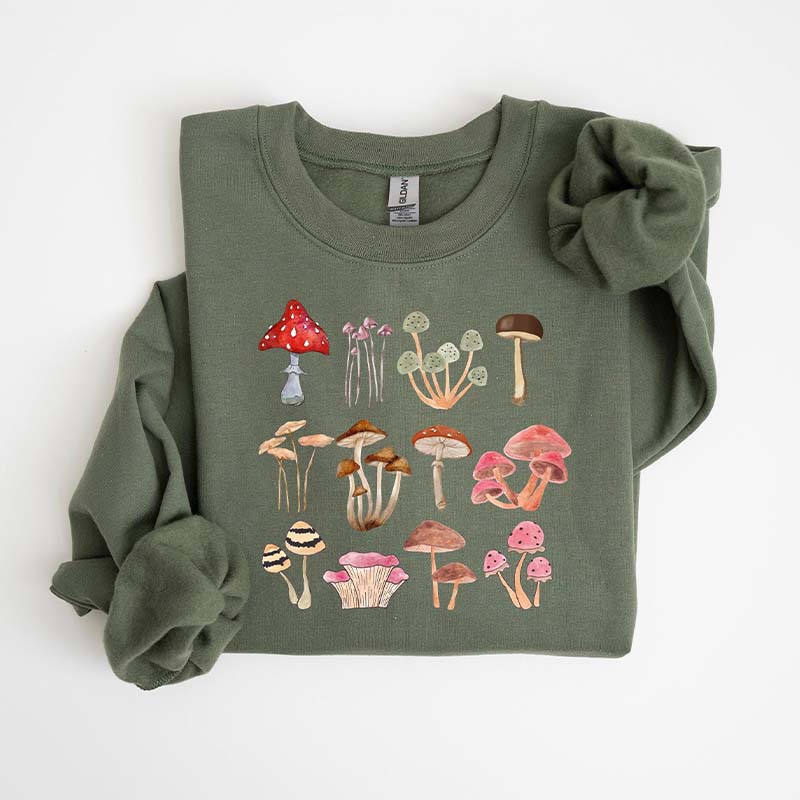 Mushroom Vintage Funny Fall Sweatshirt