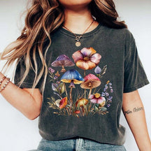 Mushroom Wildflower Cottagecore T-Shirt