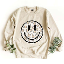 Smile Face  Leopard Sweatshirt