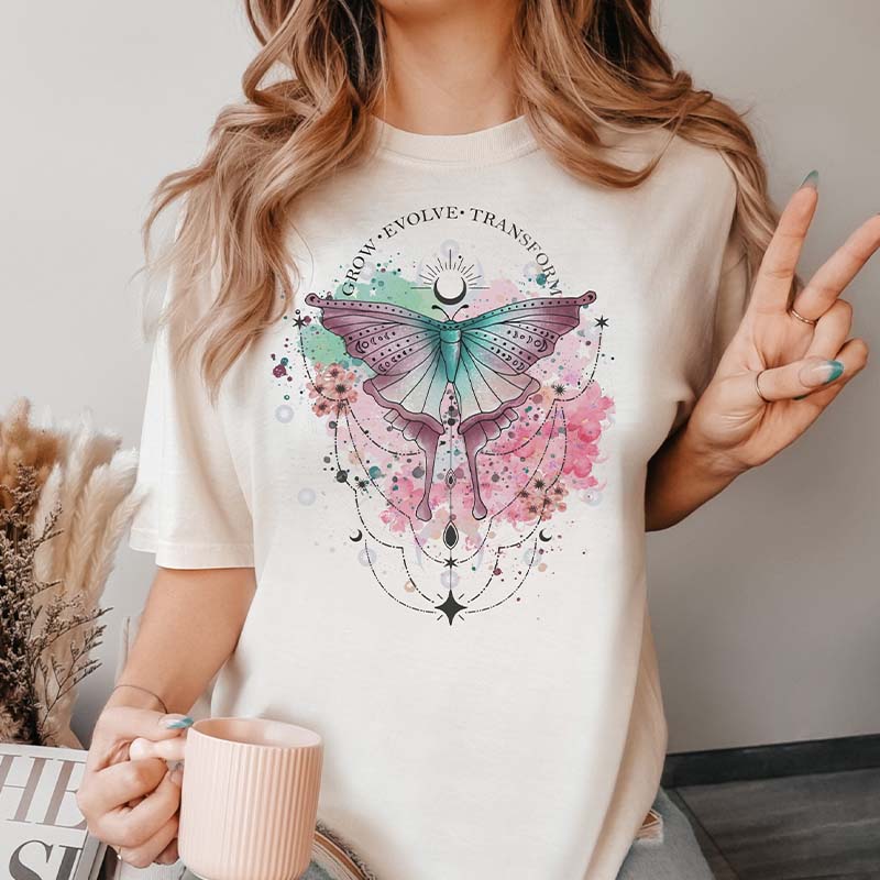 Watercolor Butterfly Ink T-Shirt