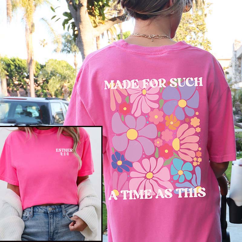 Boho Trendy Retro Floral Esther 4:14 T-Shirt