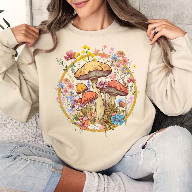 Cottagecore Mushroom Cozy Sweatshirt