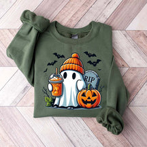 Ice Ghost Pumpkin Coffee Sweatshirt