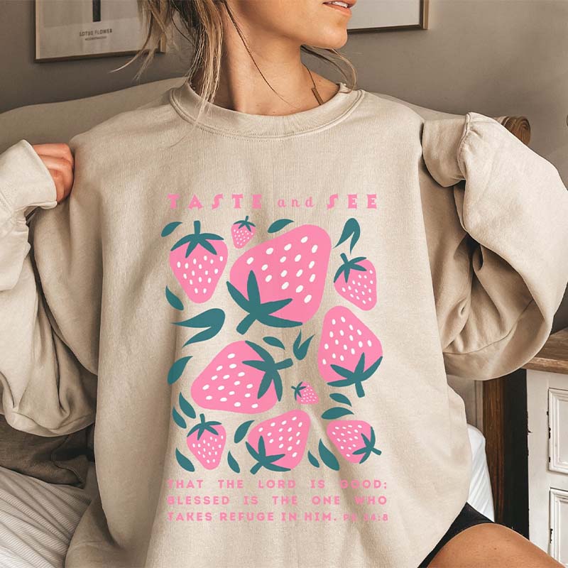 Faith Based Bible Verse Strawberry Sweatshirt