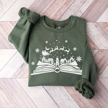 Reading Christmas Bookworm Sweatshirt