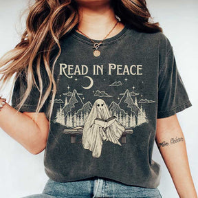 Book Lover Halloween Ghost T-Shirt