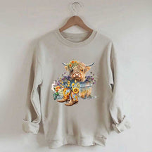 Highland Cow in Metal Tub Sweatshirt