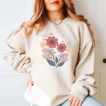 Vintage Fairy core Flowers Boho Sweatshirt