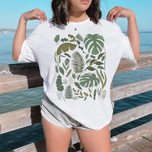 Plant Mom Gift Botanical Leaves T-Shirt