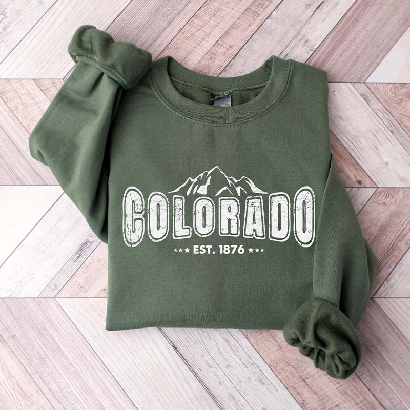 Retro Rocky Mountains Colorado Sweatshirt