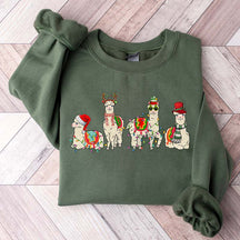 Retro Lama Merry Christmas Sweatshirt