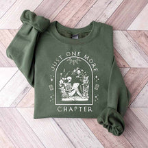 Just One More Chapter Skeleton Reading Sweatshirt