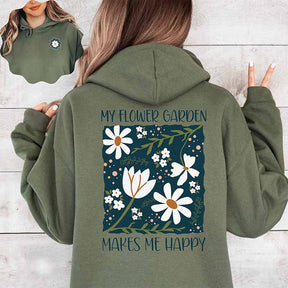 Floral Boho Flower My Happy Place Hoodie