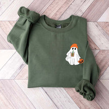 Little Ghost Ice Coffee Halloween T-Shirt