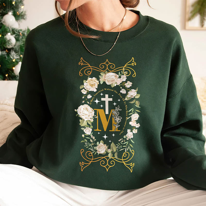 Marian Cross Medal Sweatshirt