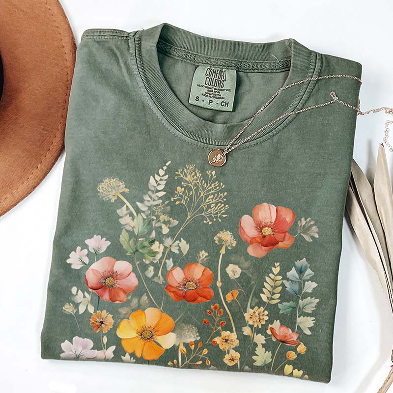 Aesthetic Colorful Wild Flower T-Shirt