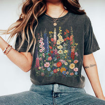 Comfort Colors Wildflower Retro Spring T-Shirt