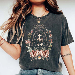 Floral Women Religious Marian T-Shirt