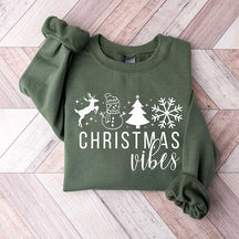 Womens Christmas Vibes Sweatshirt